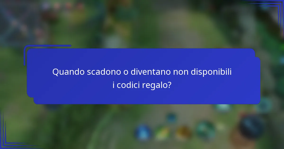 Quando scadono o diventano non disponibili i codici regalo?